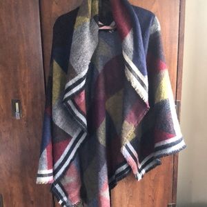 Zara multicolored extra large blanket scarf
